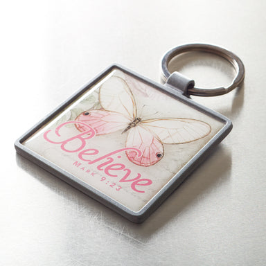 Image of Believe Butterfly Keyring other