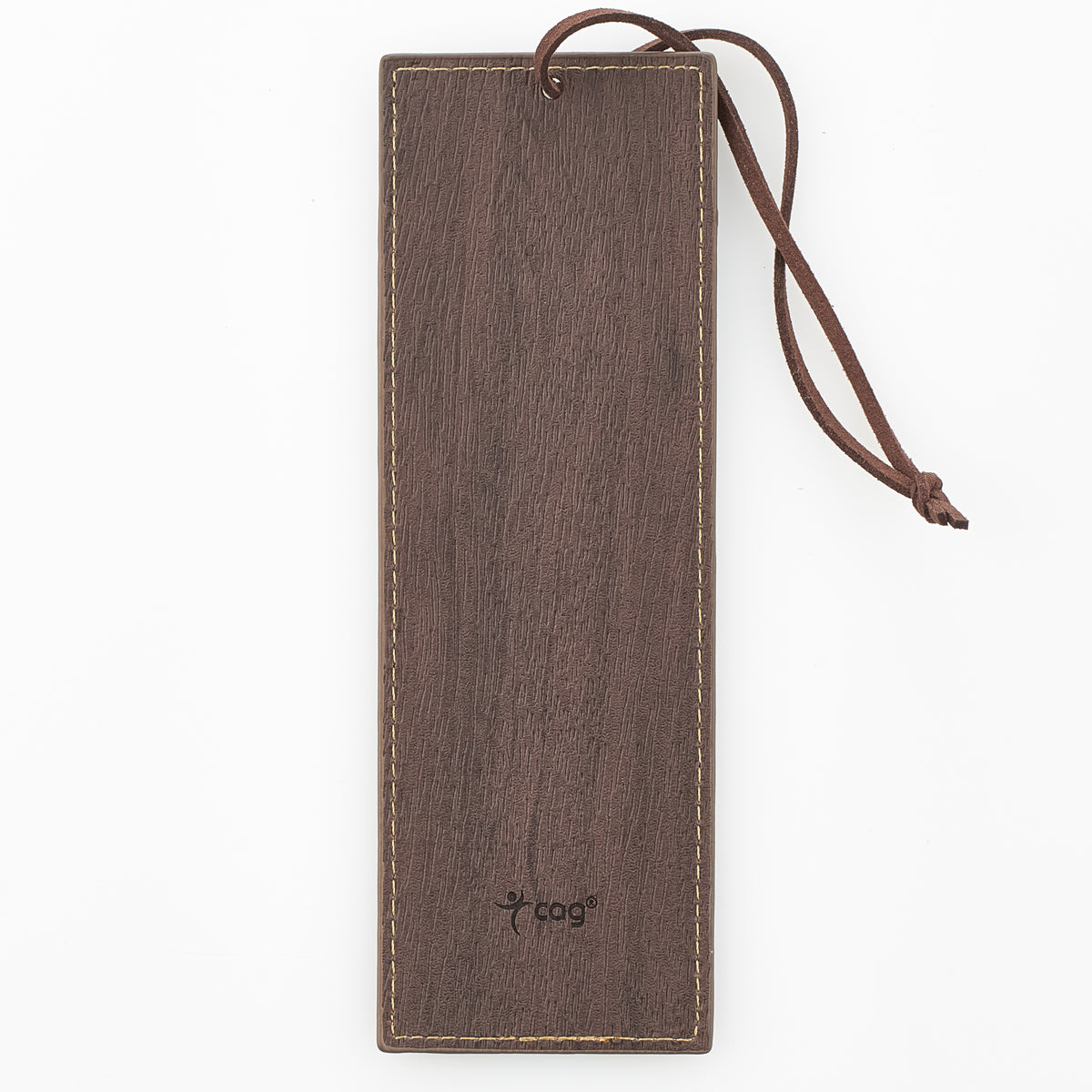 Image of Bookmark-Pagemarker-Be Strong And Courageous-LuxLeather-Tan/Brown other