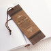 Image of Bookmark-Pagemarker-Be Strong And Courageous-LuxLeather-Tan/Brown other