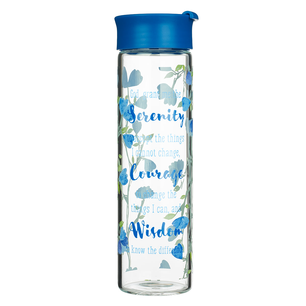 Image of Serenity Prayer Glass Water Bottle other
