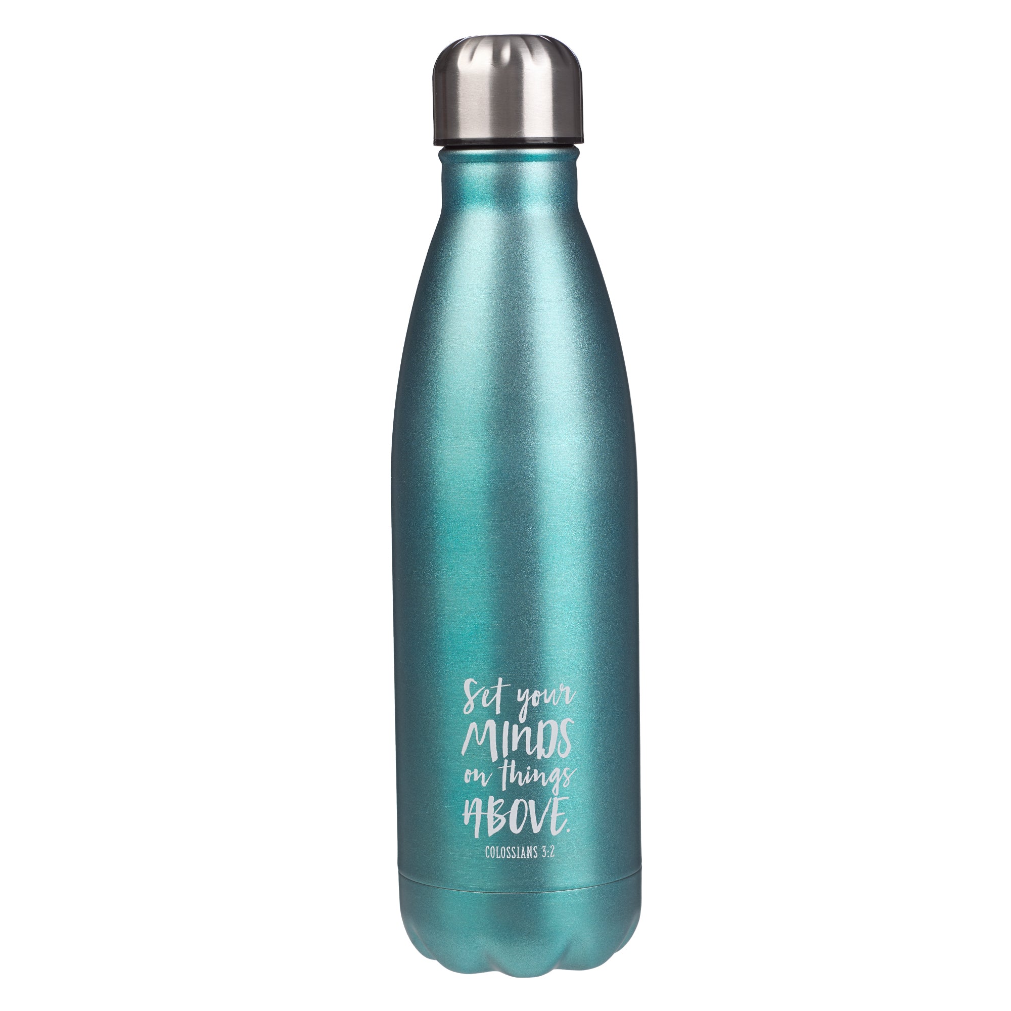 Image of Set Your Mind on Things Above Aqua Stainless Steel Water Bottle -Colossians 3:2 other
