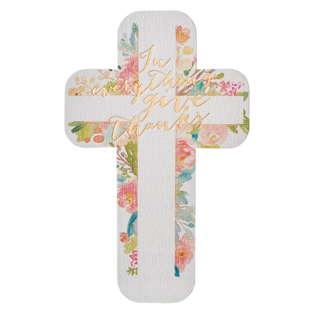 Image of Give Thanks to the Lord Paper Cross Bookmark - 1 Thessalonians 5:18 other