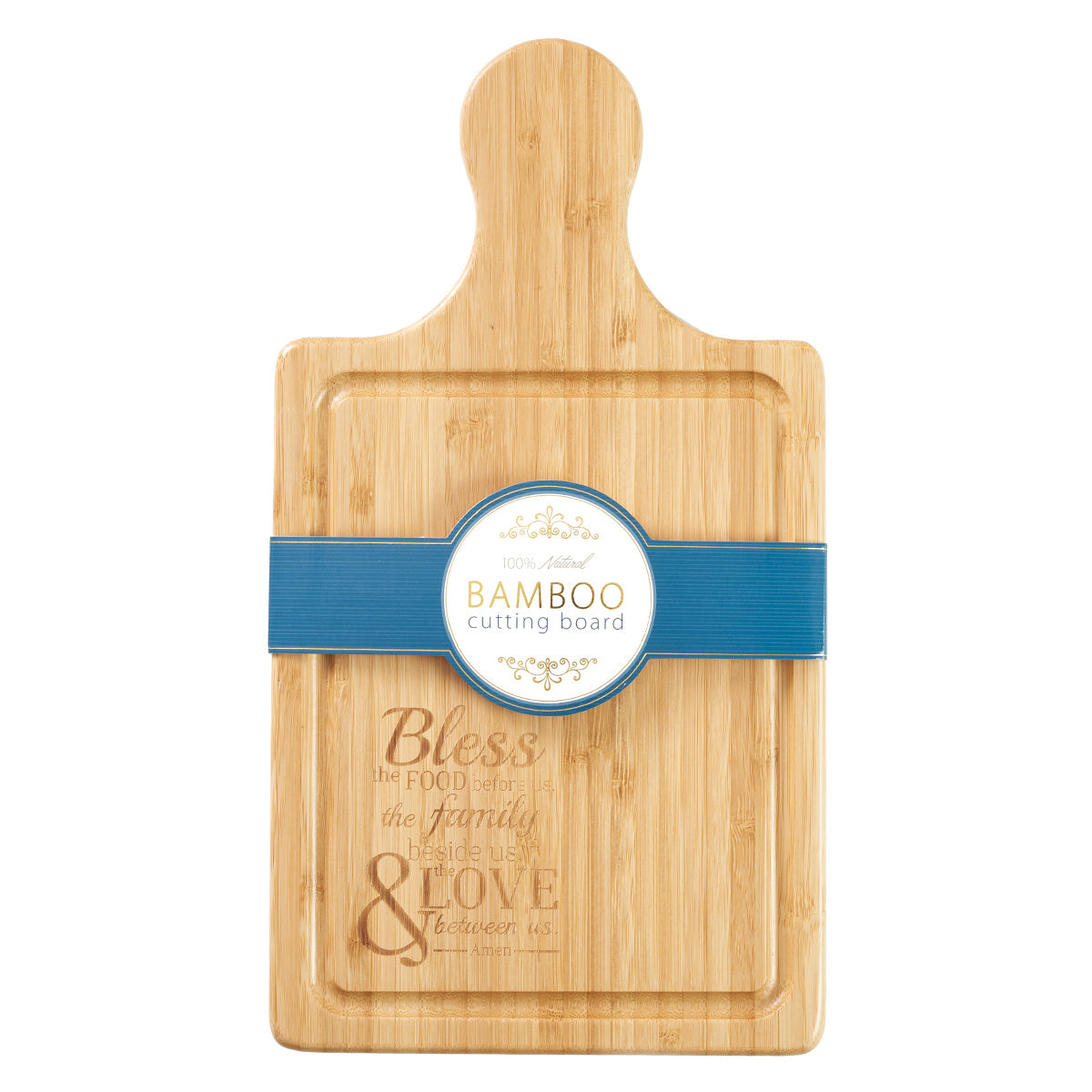 Image of Bamboo Cutting Board with Handle: Bless the Food Before Us other