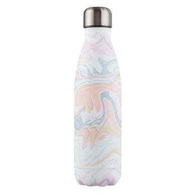 Be Still & Know White Floral Stainless Steel Water Bottle - Psalm 46:10