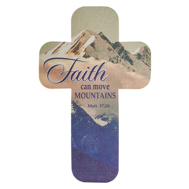 Image of Faith Can Move Mountains Cross Bookmark - Matthew 17:20 other