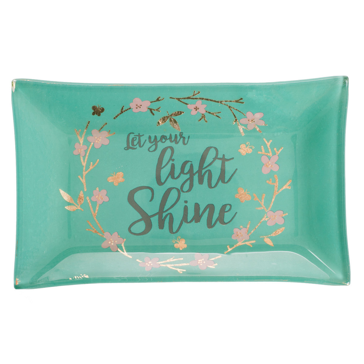 Image of Let Your Light Shine Glass Tray other