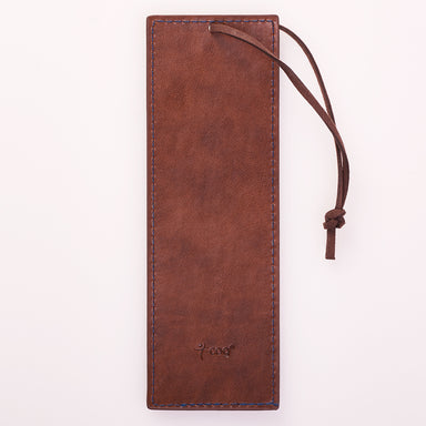 Image of Bookmark-Pagemarker-Faithful Servant-LuxLeather-Navy Blue other