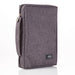 Image of Gray Poly-canvas Bible Cover with Ichthus Fish Badge other