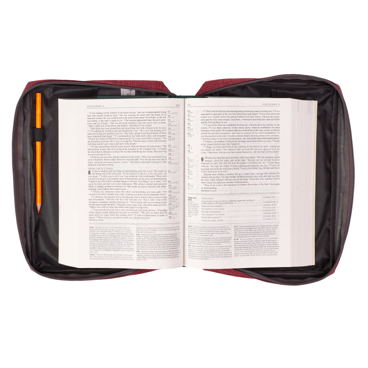 Image of Burgundy Poly-Canvas Value Bible Cover with Fish Badge other