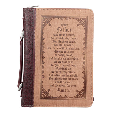 Image of The Lord's Prayer Brown Two-tone Faux Leather Classic Bible Cover other
