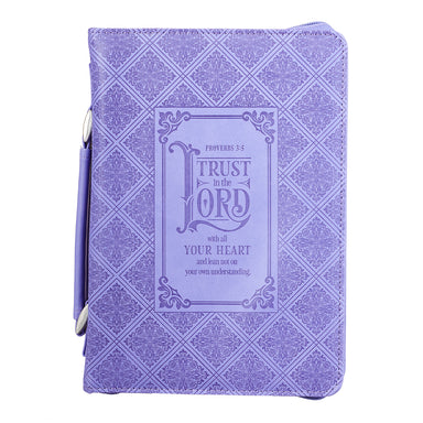 Image of Trust in the Lord Purple Faux Leather Classic Bible Cover - Proverbs 3:5 other