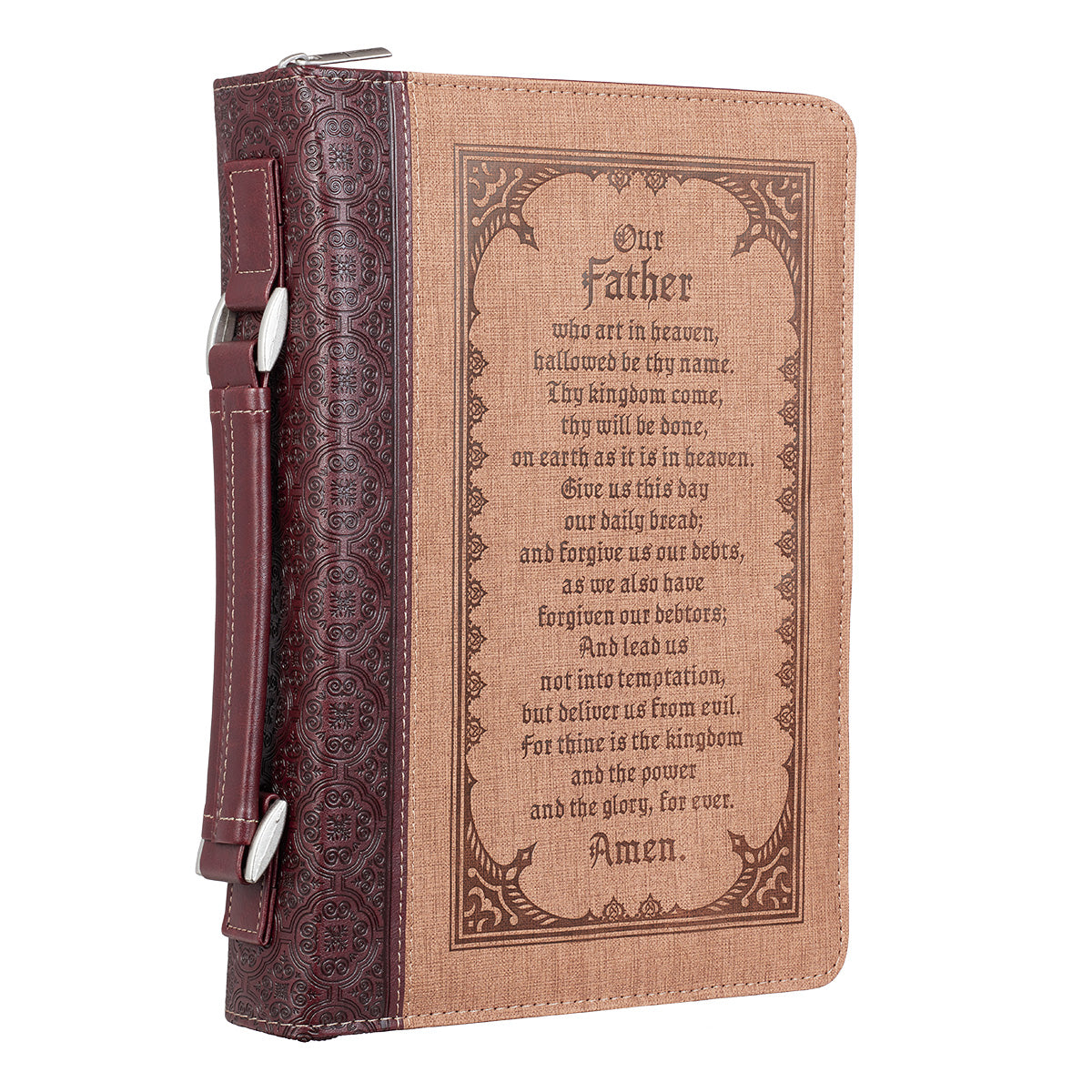 Image of The Lord's Prayer Brown Two-tone Faux Leather Classic Bible Cover other