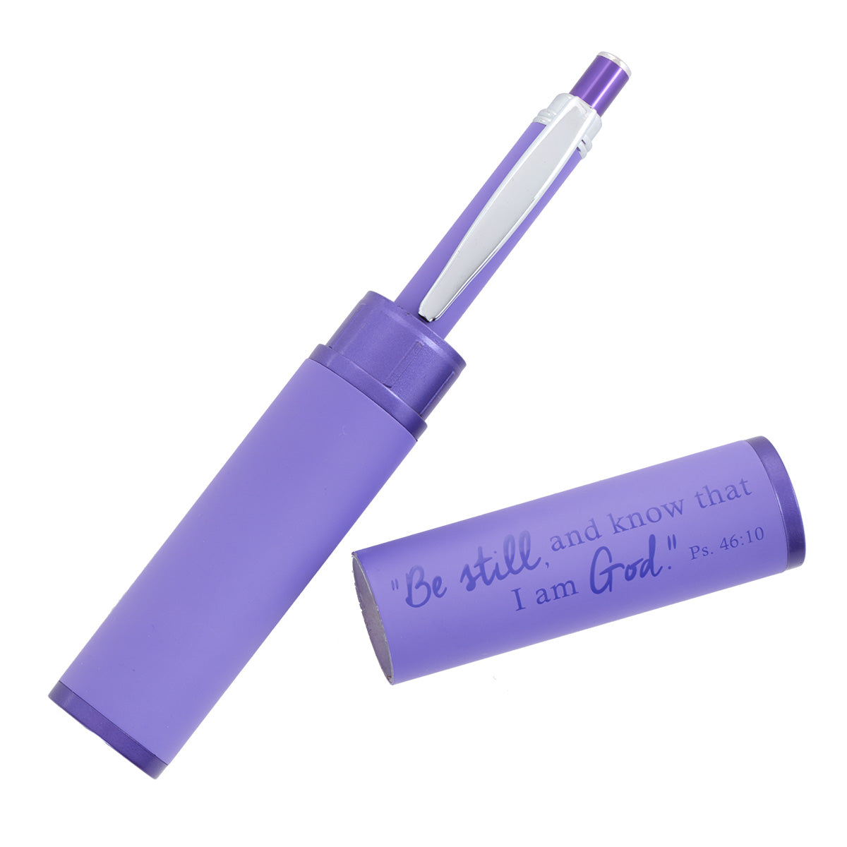 Image of Be Still and Know Purple Gift Pen and Case - Psalm 46:10 other