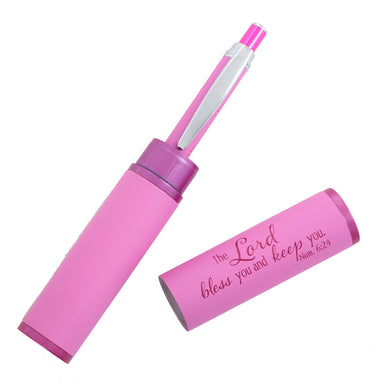 Image of The Lord Bless You, Pink - Numbers 6:24 Gift Pen in Case other