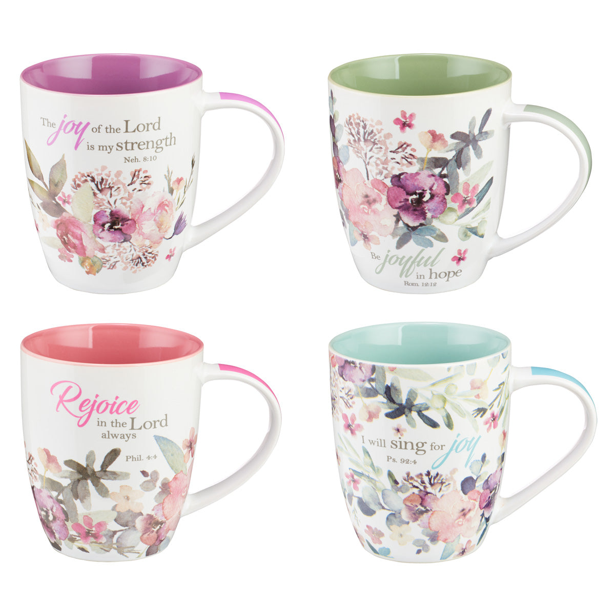 Image of Rejoice Collection Four Piece Ceramic Coffee Mug Set other