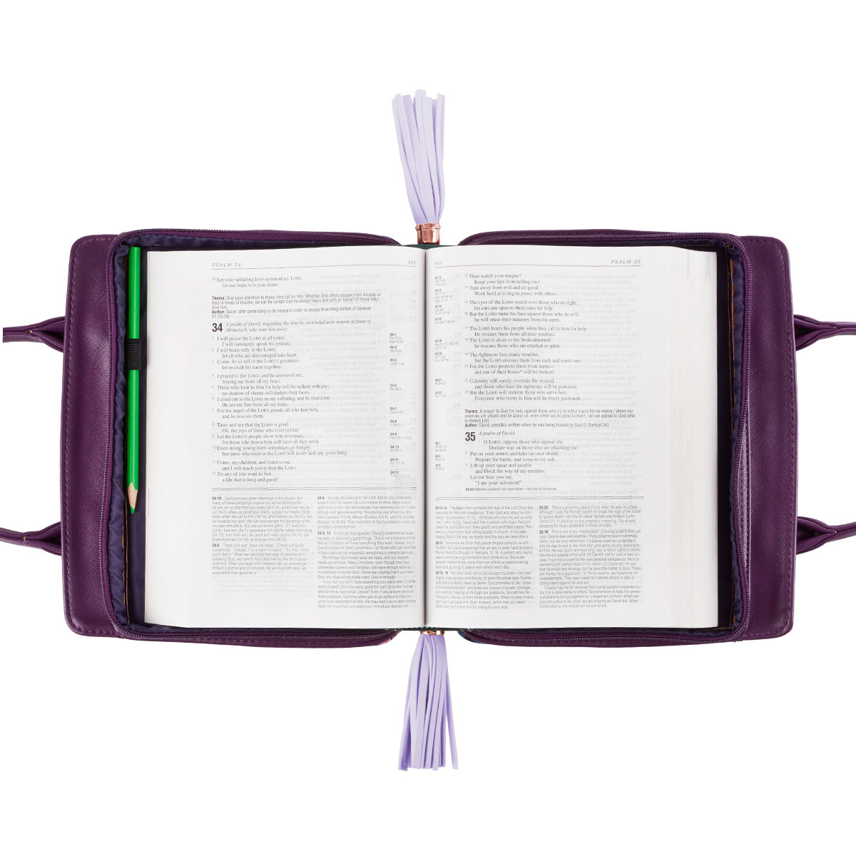 Image of Blessed Purple Floral Purse-Style Bible Cover other