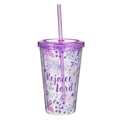 Image of Rejoice in the Lord Plastic Tumbler - Philippians 4:4 other
