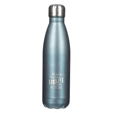 Image of Hope and a Future Aqua Stainless Steel Water Bottle - Jeremiah 29:11 other