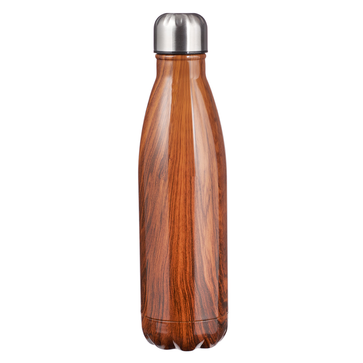 Image of Man of God Wood Design Stainless Steel Water Bottle - 1 Timothy 6:11 other