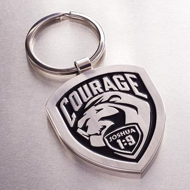 Image of Courage - Joshua 1:9 Metal Keyring other