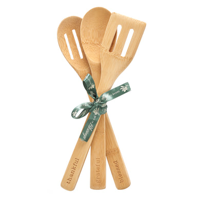 Image of Thankful, Grateful, Blessed Bamboo Spoon Set other