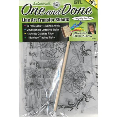 Image of One and Done Bible Journaling Line Art Transfer - Botanicals other