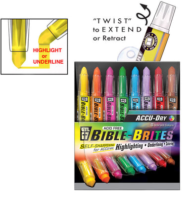 Image of Acu-Dry Bible Highlighters Brites Set Of 8 other