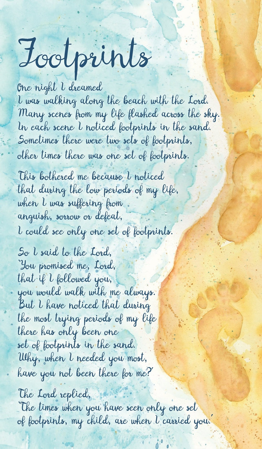 Image of Footprints Prayer Cards other