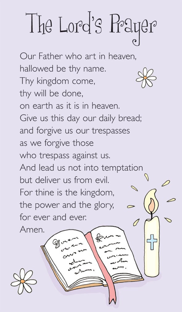 Image of Lords Prayer Prayer Card Pack of 20 other