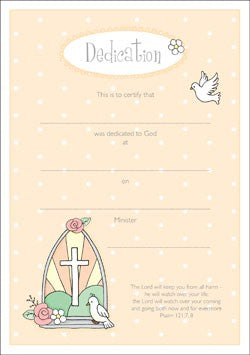 Image of Dedication Certificate (Pack of 10) other