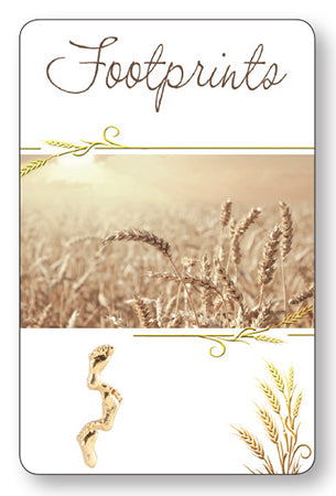 Image of Footprints Laminated Prayer Card Pack of 12 other