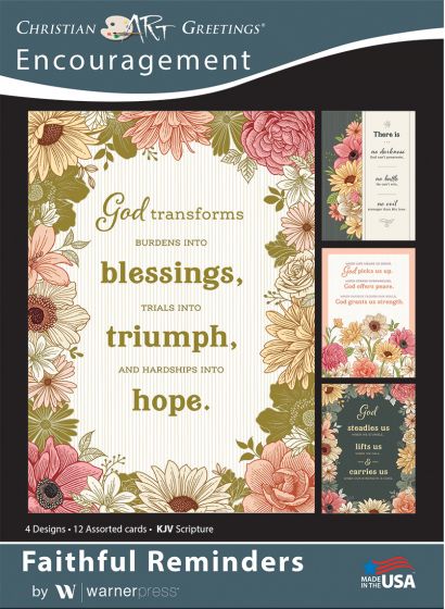 Image of Boxed Card Encouragement - Faithful Remiders (pack of 12) other