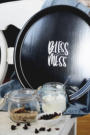 Image of Bless This Mess Large Round Tray other
