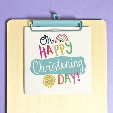 Image of Oh Happy Christening Day Greeting Card & Envelope other