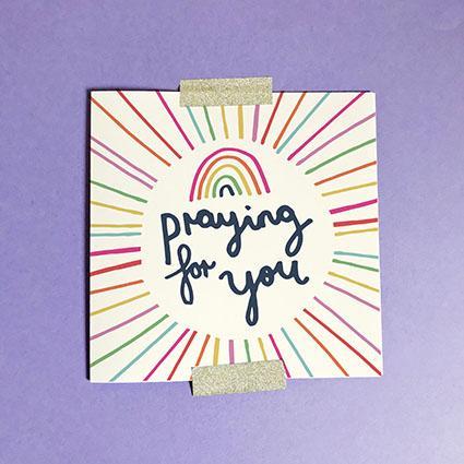 Image of Praying For You Greeting Card & Envelope other