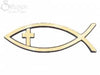 Image of Car Emblem: Fish + Cross Gold other