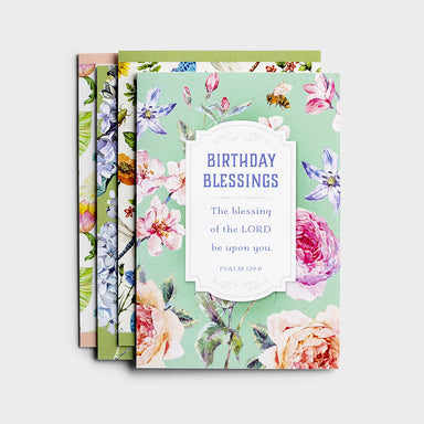 Image of Birthday - Floral - 12 Boxed Cards, KJV other