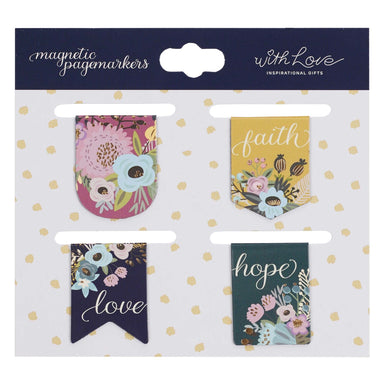 Image of Faith Hope Love Die-cut Petite Magnetic Bookmark Set other