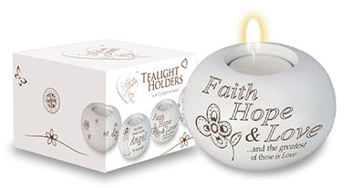 Image of Faith Hope Love Resin Candle Holder other