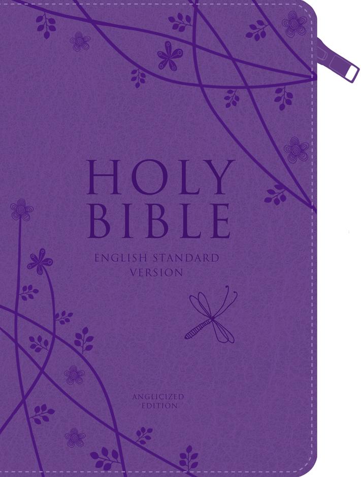 Image of ESV Anglicised Compact, Bible, Purple, Imitation Leather, Gift Edition with Zip, Concordance, Gilt edge pages, Ribbon marker, Presentation page other