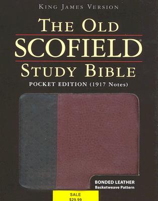 Image of KJV Old Scofield Study Bible Pocket Edition Bonded Leather -  Black/Burgundy other