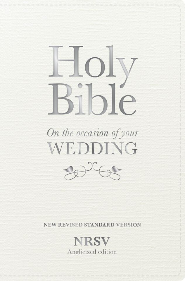 Image of NRSV Wedding Bible, White, Hardback, Gift, Presentation Page, Poems, Prayers, Reflections, Gilt Edged, Introduction to Marriage Essay other