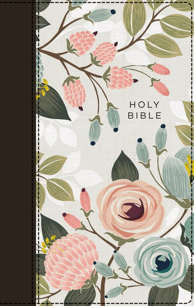 Image of NIV, Thinline Bible, Cloth over Board, Floral, Red Letter, Comfort Print other