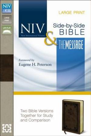 Image of NIV & The Message Side By Side Large Print Imitation Leather Brown other