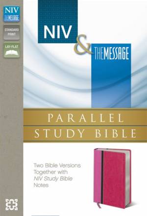Image of NIV, The Message, Parallel Study Bible, Imitation Leather, Pink/Red, Lay Flat other