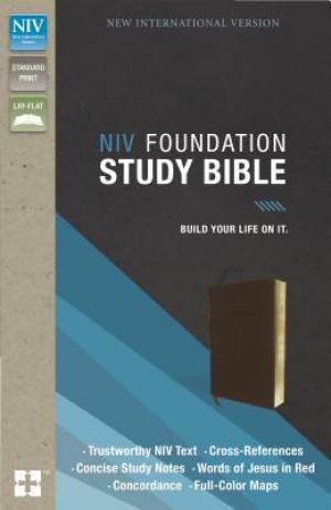 Image of NIV, Foundation Study Bible, Imitation Leather, Brown, Red Letter Edition other