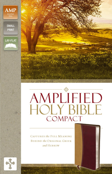 Image of Amplified Compact Holy Bible: Camel/Burgundy, Imitation Leather other
