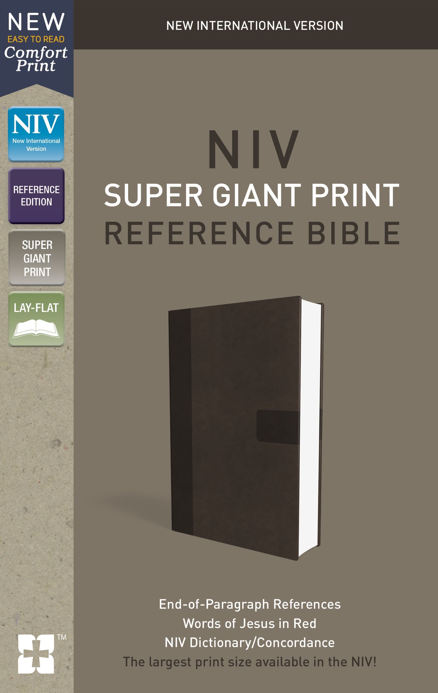 Image of NIV, Super Giant Print Reference Bible, Giant Print, Imitation Leather, Gray, Red Letter Edition other
