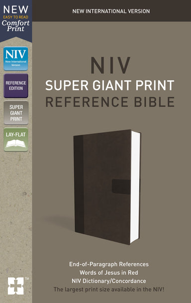 Image of NIV, Super Giant Print Reference Bible, Giant Print, Imitation Leather, Gray, Red Letter Edition other
