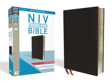 Image of NIV, Thinline Bible, Large Print, Bonded Leather, Black, Red Letter Edition other